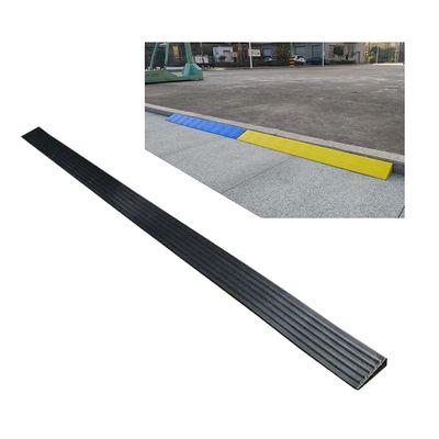 1/1.5 cm Solid Rubber Triangle Curb Ramps, Portable Indoor Wheelchair Threshold Ramp Indoor Step Pad Baby Carriage Troey Mat/Black/98X5X1.5Cm(38.6X2X0.6Inch)