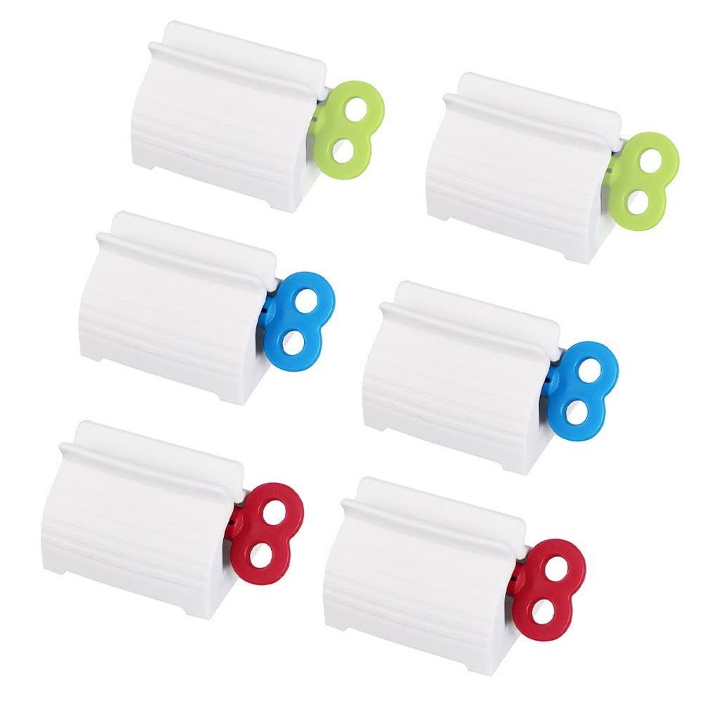 Toothpaste Rolling Tube 6pcs Toothpaste Seat Holder Stand Rotate Toothpaste Dispenser Lotion Squeezer for Bathroom