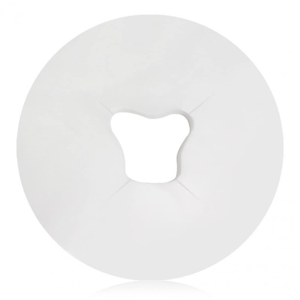 Fituenly Headrest Cover 100pcs Disposable Massage Sheet with Breathing Hole Ultra Soft Non Woven Fabric Face Rest for Salon Spa Pillow