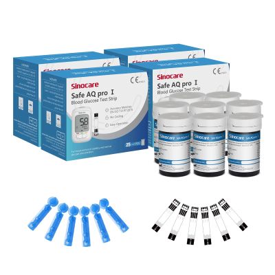 sinocare Safe AQ Pro I Blood Glucose Test Strips x 200 pcs, Diabetic Test Strips for Safe AQ Pro I Blood Glucose Monitor, Composite Silver Electrode Test Strips