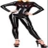 Latex Women's Catsuit Front Zip Natural Rubber Bodysuit Handmade Jumpsuit, Purple and Black,White and Black,m view 1