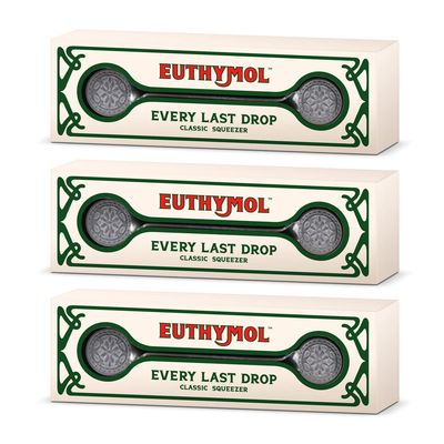 Euthymol Classic Toothpaste Squeezer x 3, Rolling Dispenser Roller Squeezers, Plastic Aluminum Metal Tube Toothpastes, Bathroom Accessor 3 Packs
