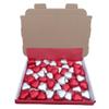 Milk Chocolate Hearts  50 Foil Wrapped Valentines Chocolate Hearts Love Heart Chocolates | Wedding Favour Chocolates (Red & Silver Heart, 50) view 3
