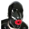BERMEL Latex Hood Rubber HeadMask,Latex Head Cover,Back Zipper,Natural latex Handmade for Unisex Cosplay Club Wear (S) view 1