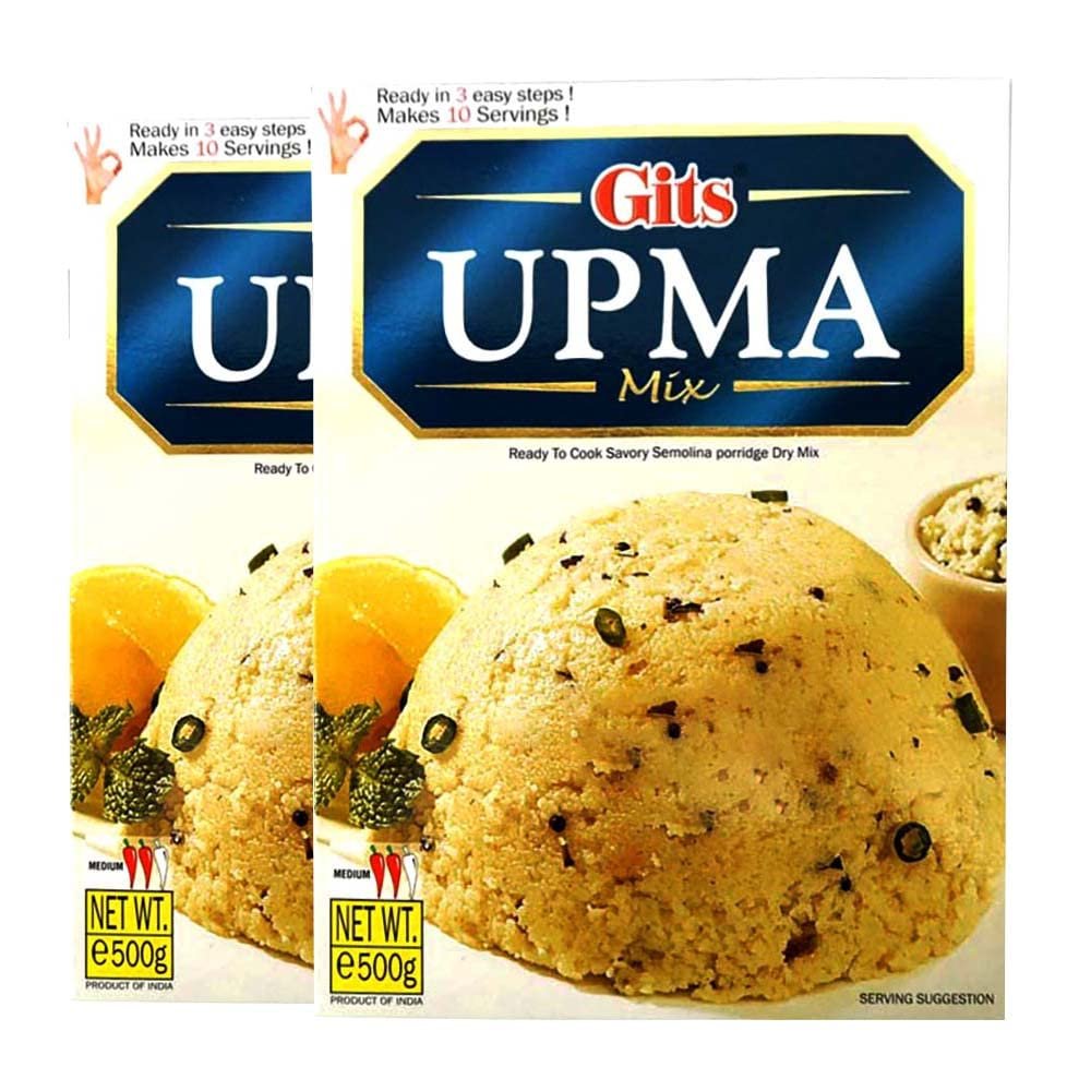 GITS Upma Mix 500G | GITS Upma Instant Breakfast Mix | Indian Instant Mix | Upma South Indian Breakfast | GITS Instant Pack | Indian Origin(Pack of 2)