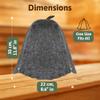 ASKOLD 2 pcs Sauna Hat for Women and Men Grey Felt  Banya Hat for Men Sauna Cap for Women and Men to Protect Hair view 4
