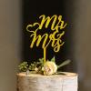 Mr & Mrs Cake Topper, Wedding Cake Topper ,Rehearsal Cake Topper,Anniversary Cake Topper,Best Wedding Party Supplies (Mr & Mrs), Gold view 2