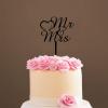 Mr & Mrs Cake Topper, Mr&Mrs Wedding Cake Topper ,Rehearsal Cake Topper,Best Wedding Party Supplies (Mr & Mrs), Acrylic Black view 1