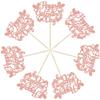 Gyufise 24Pcs Happy Galentine's Day Cupcake Toppers Rose Gold Glitter Sweet Love Valentine Cupcake Picks Valentine's Day Theme Birthday Party Cake Decorations Supplies view 3