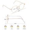 ACWOO Blue Light Blocking Glasses, 2 Pack Anti Blue Light Gaming Computer Glasses, Anti Glare Headache Eyes Strain Lightweight Clear Reading Glasses, Round Fashion Vintage Glasses for Women & Men view 2