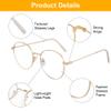 ACWOO Blue Light Blocking Glasses, 2 Pack Anti Blue Light Gaming Computer Glasses, Anti Glare Headache Eyes Strain Lightweight Clear Reading Glasses, Round Fashion Vintage Glasses for Women & Men view 3
