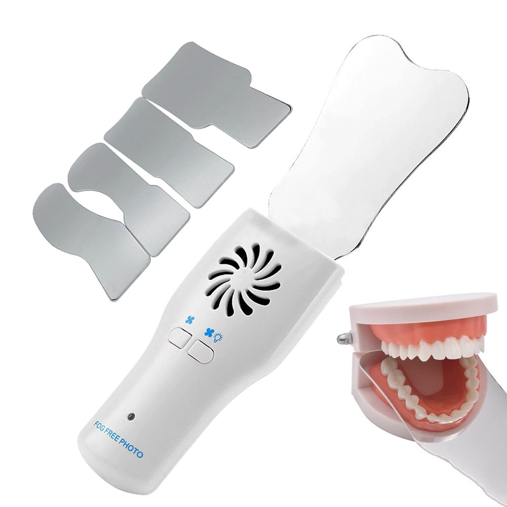 Dental Automatic Defog Mirrors Oral Photography Orthodontic Reflector Glass for Buccal Lingual Picture Dentist Tool