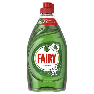 Fairy Original Washing Up Liquid Green with LiftAction. No Soaking, No Grease, No Fuss & Gentle On Your Skin 320 ML x 10)