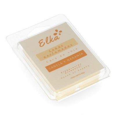 ELKA S7908506 Pack of 6 Cubes Cinnamon and Orange. 100% Natural Soy Wax, Multicolor, Standard