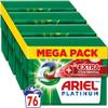 Ariel Platinum PODS, Washing Liquid Laundry Detergent Capsules 76 (4x19) Washes, +Extra Stain Removal, Even Remove 7-Day Dried-In Stains view 1