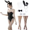 Alaiyaky Bunny Girl Senpai Cosplay Set, 12Pcs Bunny Costume Adult Sexy Bunny Bodysuit with Bunny Ears and Fishnet Socks, Bunny Maid Outfit for Halloween Christmas Masquerade (Black, L) view 1