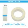 2 Rolls Micropore Hypoallergenic Surgical Tape, 1.25cm X 9m, Tearable Wound Dressing Tape for First Aid & Taping Bandages, Eyelid Stickers view 2