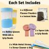 Bubble Tea Kit Gift Set - Bubble Tea Cups With Lids, Straws, Boba Pearls, Boba Tea Powder, Spare Bubble Tea Cup Lids & Boba Tea Kit Accessories. Complete Make Your Own Bubble Tea Kit/Boba Kit view 2