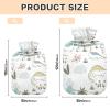 2L Hot Water Bottle with Cover, Cartoon Doodle Dinosaurs White Hot Water Bag for Hand Feet Warmer, Classic Transparent Warm Water Bottle for Menstrual Cramps, Neck and Shoulder Pain Relief view 2