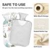 2L Hot Water Bottle with Cover, Cartoon Doodle Dinosaurs White Hot Water Bag for Hand Feet Warmer, Classic Transparent Warm Water Bottle for Menstrual Cramps, Neck and Shoulder Pain Relief view 3