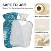 Cute Map Blue 2 Liters Hot Water Bottle with Cover, Transparent Hot Water Bag for Neck and Shoulder Pain Relief Hand Feet Hot Therapy view 3