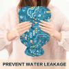Cute Map Blue 2 Liters Hot Water Bottle with Cover, Transparent Hot Water Bag for Neck and Shoulder Pain Relief Hand Feet Hot Therapy view 4