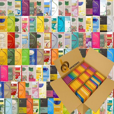 50 Healthy Tea Bags Refill Pack  Detox, Camomile, Ginger, Turmeric & Wellness Herbal Infusions | Recyclable Compartment Box | UK Packed