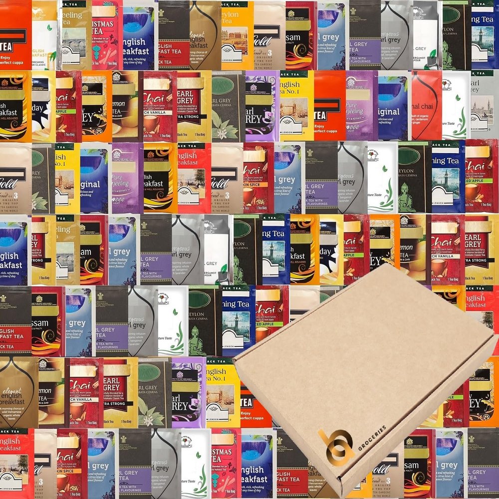 Black Tea Selection  30 Enveloped Tea Bags | Classic English Breakfast & Strong Black Teas | Individually Wrapped, Recyclable Box | UK Packed
