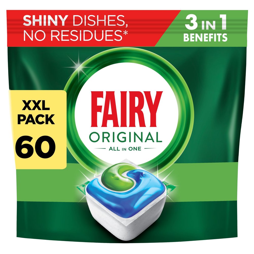 Fairy Original All in One Auto Dishwashing Tablet 60CT