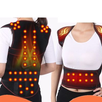 Samnuerly Back Corrector Magnetic Back Support Magnets Heating Therapy Belt Waist Brace Posture Corrector Spine Back Shoulder Lumbar Posture Correction Health and Relaxation (Size : XL)