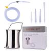 BDXZJ 2L Coffee Enema Bucket Kit, Silicone Hoses Enema Kit, Stainless Steel Enema Bucket, Reusable Enema Kit, Suitable for Home, Water & Coffee Colon Cleansing view 1