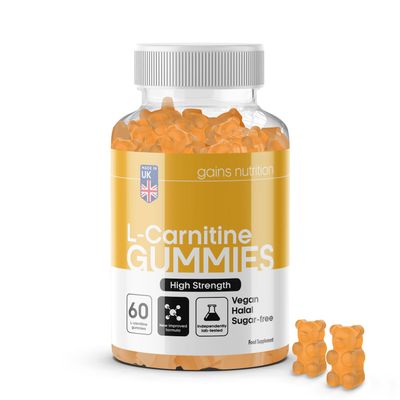 GN Acetyl L Carnitine Gummies | 60 L-Carnitine Gummies for Men & Women - High Strength Acetyl-L-Carnitine with Ashwagandha, Vitamins B6, B12 | Mango Flavour, Non-GMO & Suitable for Vegans