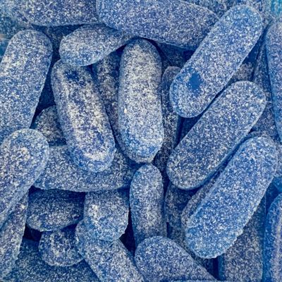 Vegan Fizzy Blue Tongues Victorian Gift Jar by The Gourmet Sweet Company