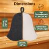 ASKOLD Wool Sauna Cap for Women to Protect Hair Grey White, Finnish Sauna Hat Felt - Banya Hat Women, Grey and White, 7.625 view 4