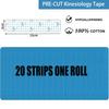 Kinesiology Tape Precut (3 Rolls,60 Strips) Waterproof Sports Tape for Athletes Physio Elastic Tape Pain Relief Adhesive for Muscles Shin Splints Ankle Knee & Shoulder 5m(Mix Color) view 2