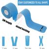 Kinesiology Tape Precut (3 Rolls,60 Strips) Waterproof Sports Tape for Athletes Physio Elastic Tape Pain Relief Adhesive for Muscles Shin Splints Ankle Knee & Shoulder 5m(Mix Color) view 3