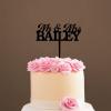 Mr Mrs Cake Topper, Mr Mrs Wedding Cake Topper ,Rehearsal Cake Topper,Best Wedding Party Supplies (Mr Mrs), Acrylic Black view 1