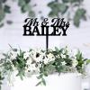 Mr Mrs Cake Topper, Mr Mrs Wedding Cake Topper ,Rehearsal Cake Topper,Best Wedding Party Supplies (Mr Mrs), Acrylic Black view 4