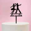 Mr & Mrs Wedding Cake Topper, Vow Renewal Cake Topper, Latin Dance Couple Anniversary Cake Topper, Unique Gift for Wedding Engagement Anniversary, Black view 2