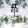 Mr & Mrs Wedding Cake Topper, Vow Renewal Cake Topper, Latin Dance Couple Anniversary Cake Topper, Unique Gift for Wedding Engagement Anniversary, Black view 4