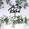 Personalized Mr Mrs Last Name Cake Topper - Romantic Wedding Cake Topper - Bride/engagement/bachelorette Party Cake Topper, Acrylic Black Cake Toppers for Wedding view 4
