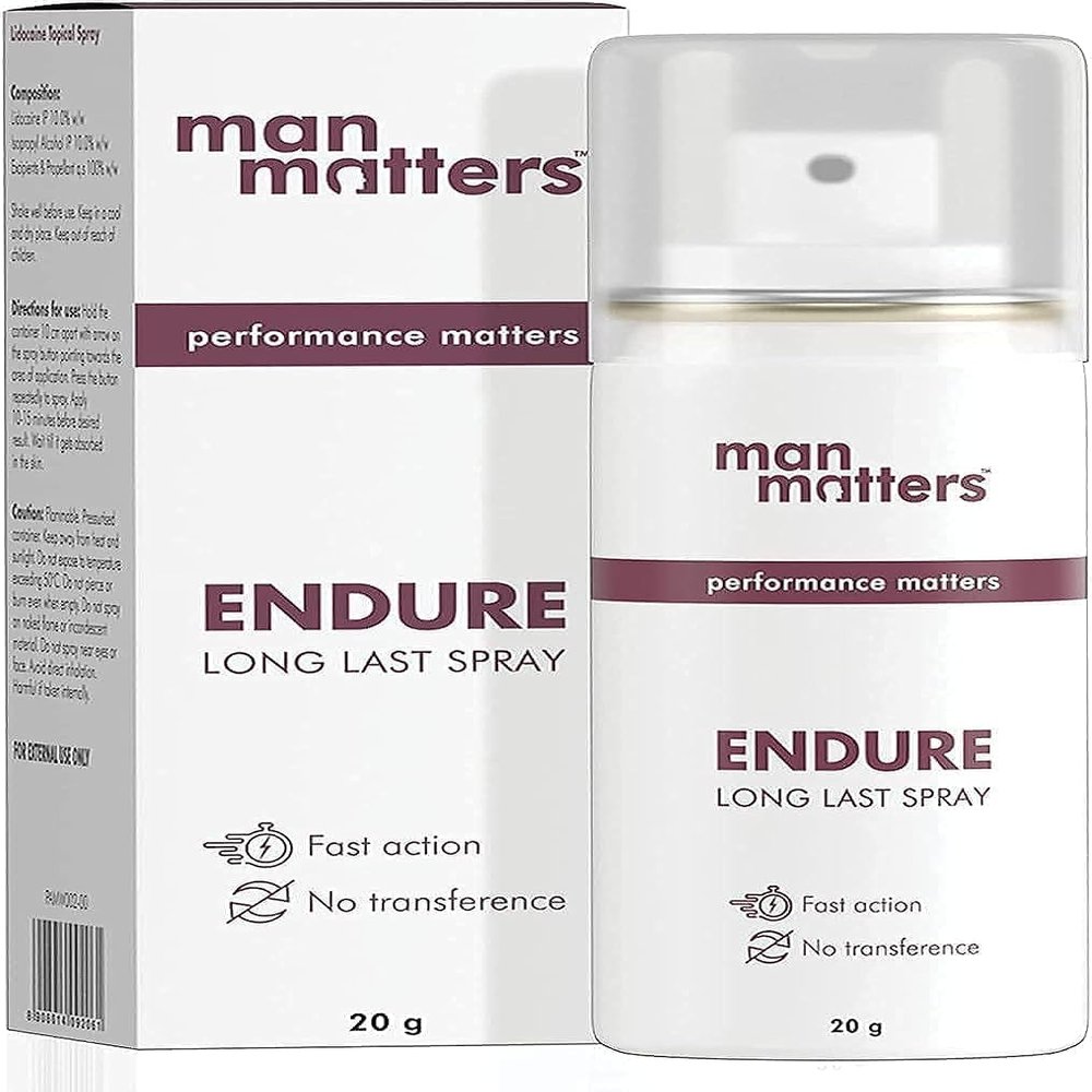 CROV Man Matters Endure Long Last Spray for Men | Safe & Effective | Pack of 1 | 20 Grams