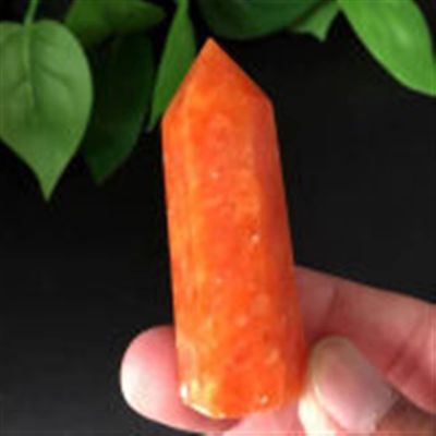 KESHUI Natural Sunstone Crystal Point Stone Quartz Tower Reiki Ornament for Home Decor ornaments