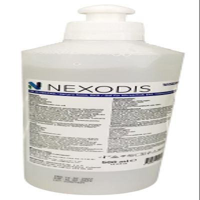 NEXODIS Ultrasonic Gel Hypoallergenic Transparent Water-Based for Ultrasonic and Doppler Diagnostics High Density and Viscosity Non-Colouring Bottle with Tip Dispenser 500 ml (Pack of 1)