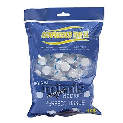 100Pcs Disposable Compressed Towels Capsules Washcloth Travel Camping