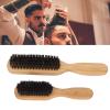 2 Pcs Beard Brush Comb Reinforced Ergonomically Handle Portable Bamboo Beard Care Styling Hair Brush view 2