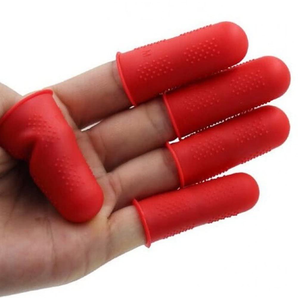 5pcs Silicone Finger Protector Sleeve Cover Anti-cut Heat Resistant Finger Sleeves Finger Support Cooking Kitchen Tools