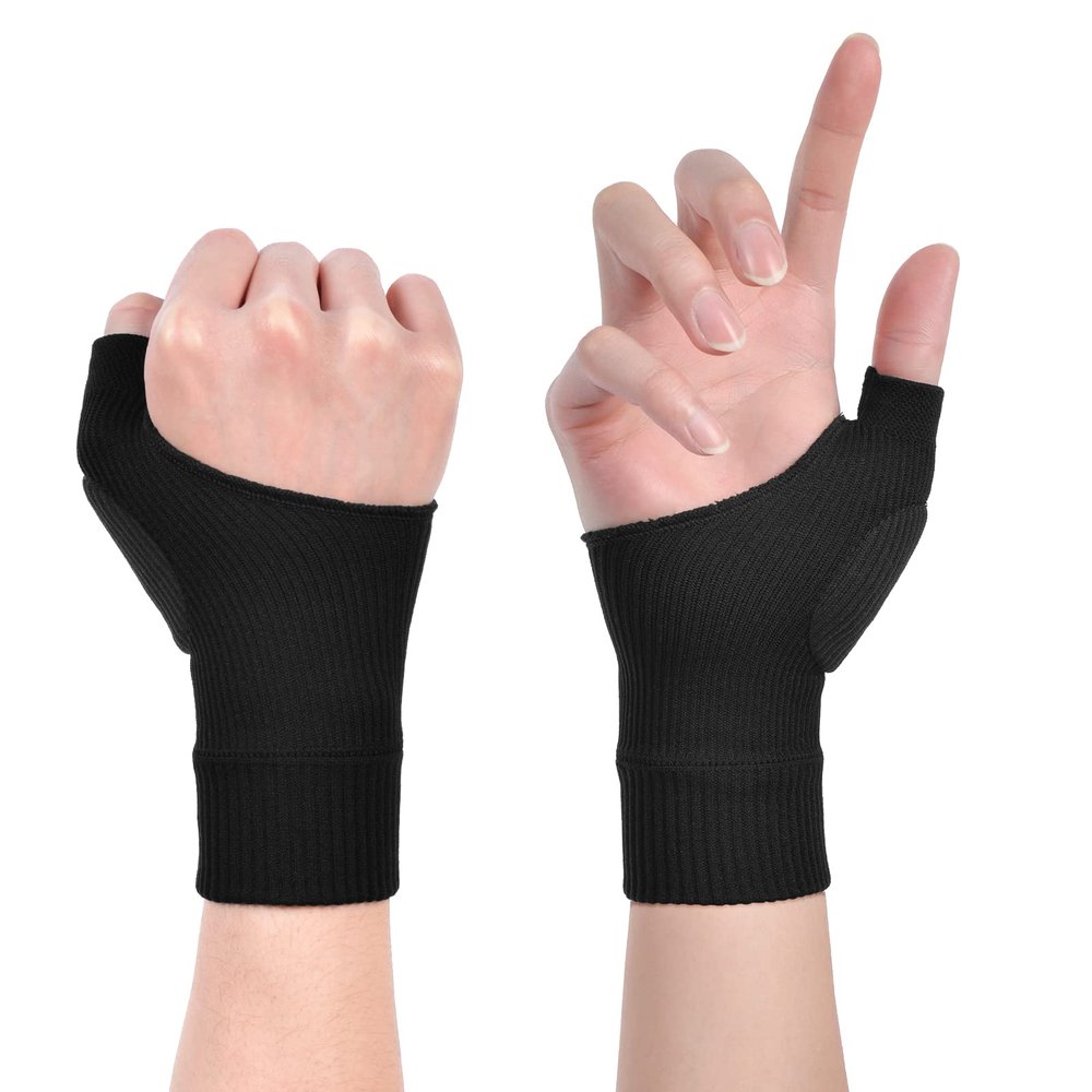 ACWOO Arthritis Gloves, Elastic Wrist Support Thumb Support Brace with Gel, Breathable Comfortable Carpal Tunnel Splint per Relieves Wrist Thumb Pain, Sprains, Tendonitis and Joint Pain (S)