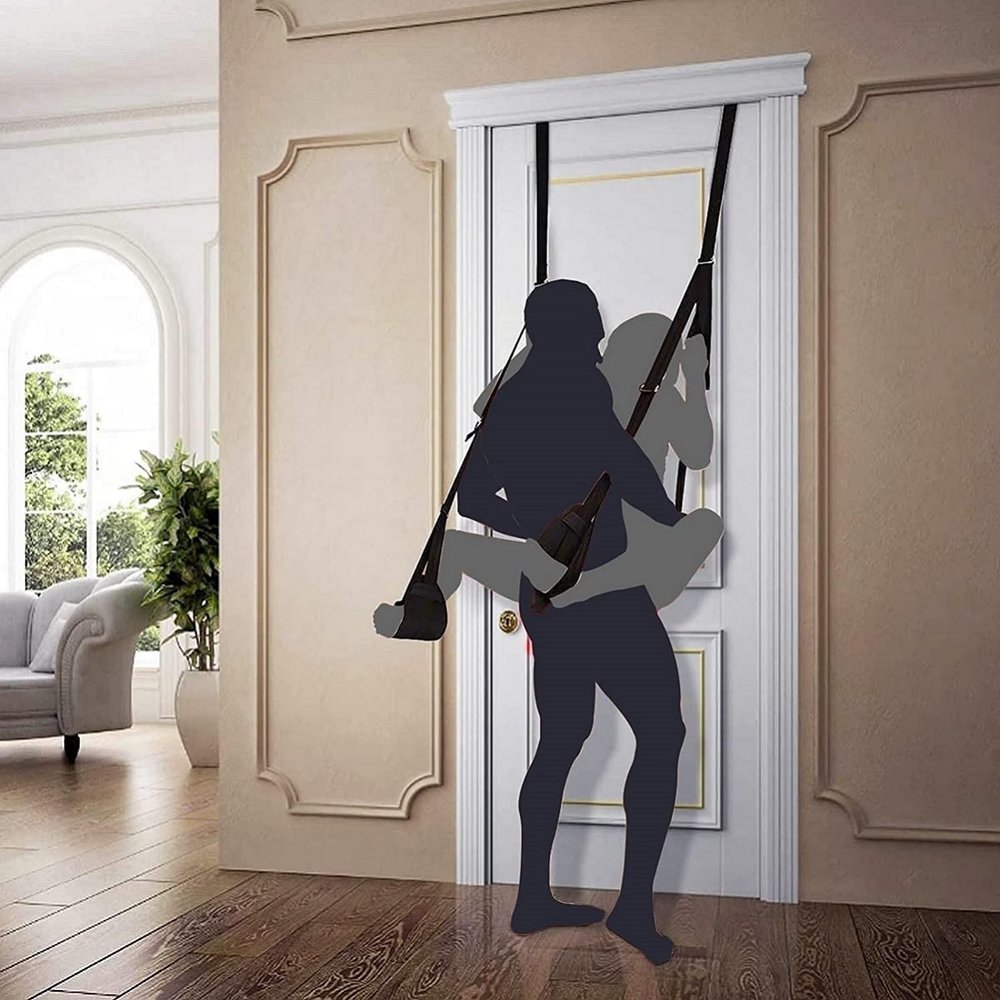 BZX1- Indoor Ceiling Hanging Durable Product Hold up to 330Ibs for Men and Women Hanging Swings Swing Doorway Frame Furniture for Couple Ondoor Sling Soft Nylon Adjustable Swing with Heavy 300Lbs