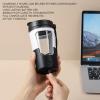 Asixxsix Self Stirring Mug, 7000 Rpm USB Rechargeable Food Grade Electric Protein Shaker Bottle with Silicone Carrying Strap ABS DIY Auto Stirring Cup for Home Office Travel Gym view 2